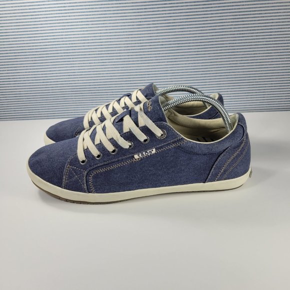 Taos Star Blue Wash Canvas Sneakers Women's Size 11 - Picture 3 of 11